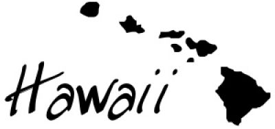 Motivstempel "Schriftzug Hawaii mit Inseln" - The Hawaii Shop