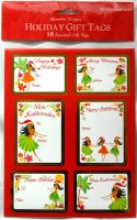 Hawaii X-mas Geschenkaufkleber 