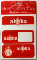 Hawaii X-mas Geschenkaufkleber 