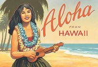 Vintage Magnet - Aloha from Hawaii 