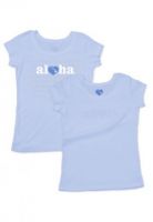  T-Shirt mit Aloha Aufdruck (hellblau, Gr��e S)