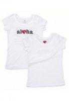  T-Shirt mit Aloha Aufdruck (wei�, Gr��e M)