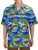Original Hawaii-Hemd Aloha Flugzeuge (gr�n)