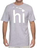 T-Shirt HI Hawaii-Inseln (grau/weiss)