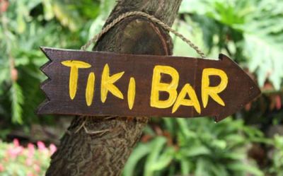 Tiki Schild 50cm Tiki Bar Hawaii Style Maui Kaui Südsee Style Holzschild 