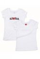  T-Shirt mit Aloha Aufdruck (wei�, Gr��e M)
