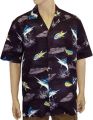 Original Hawaii-Hemd Springende Fische (schwarz)