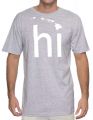 T-Shirt HI Hawaii-Inseln (grau/weiss)